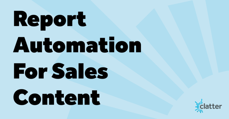 cover image saying "report automation tools for salesa and marketing"